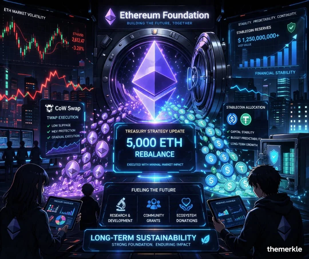 The Ethereum Foundation Pivots Treasury Strategy Towards Stablecoins, Signaling Maturation and Long-Term Operational Resilience