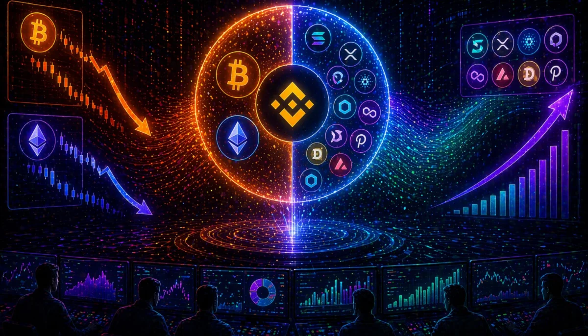 Altcoin Trading Volume Reaches Cycle High Of 51% On Binance As Capital Rotates From Bitcoin And Ethereum