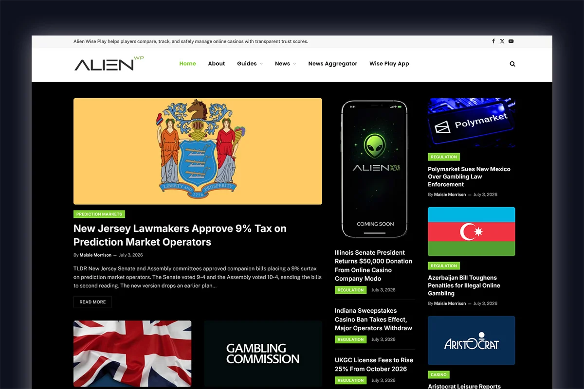 AlienWP Ventures into iGaming Media and Player Resource Development with Launch of Dedicated Content and "Alien Wise Play" Platform