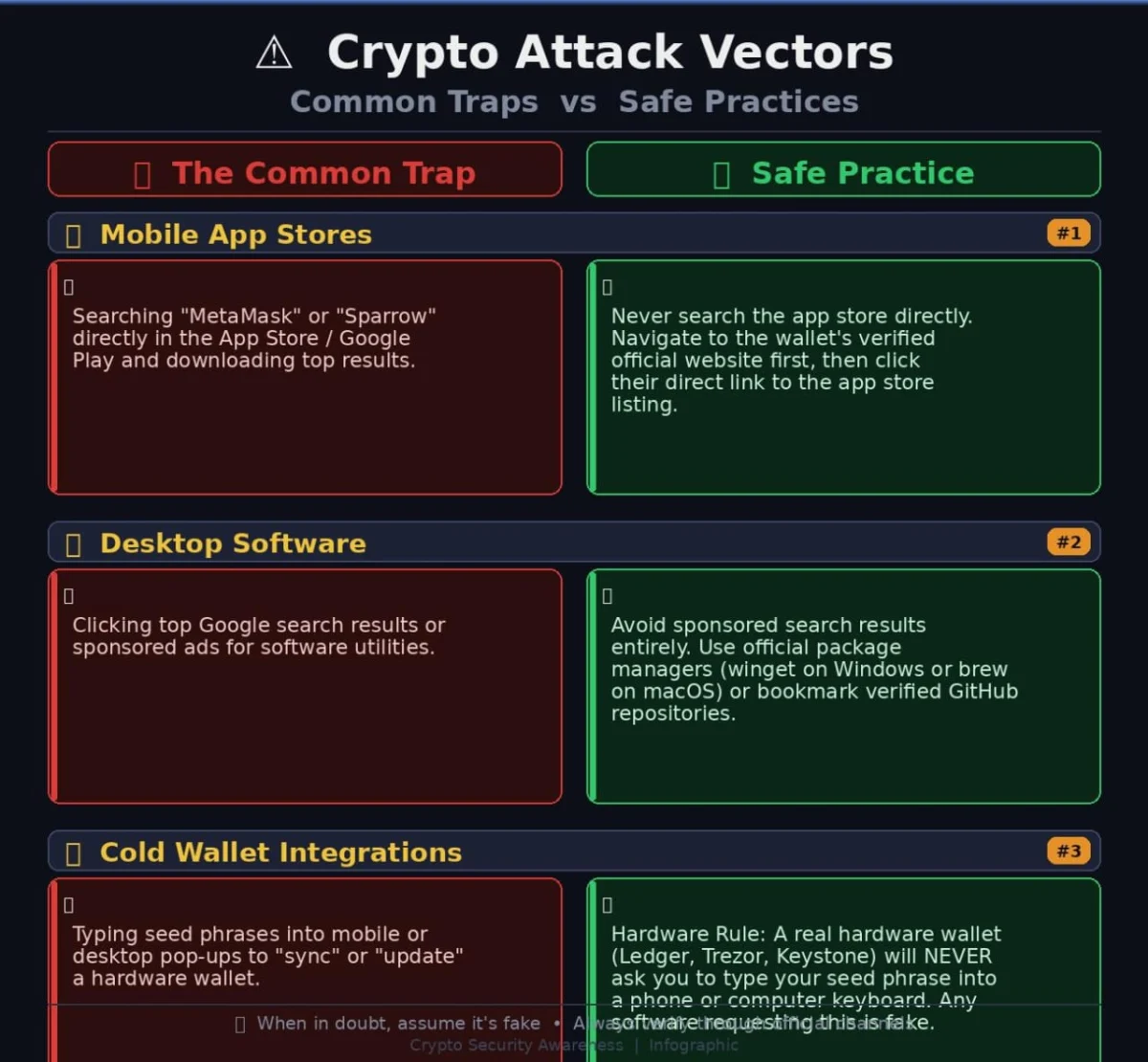 Beyond Search Engine and App Store Scams: 3 Practical Ways to Shield Your Crypto From SparkKitty and Fake Apps