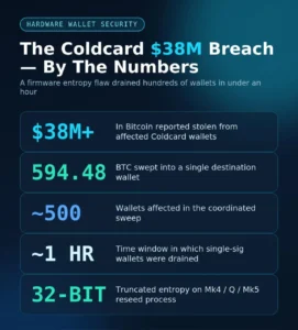 Hardware Wallet Industry Reacts to $38 Million Coldcard Exploit as Major Players Reassure Users and Block Uncovers Critical Flaws