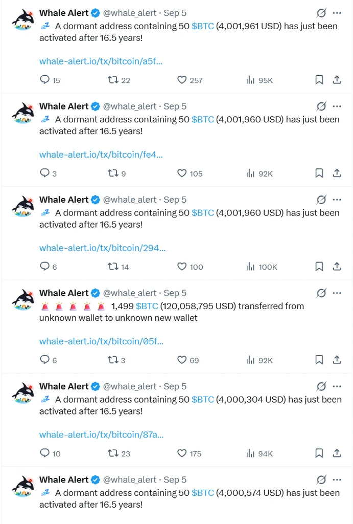 A Decade-Old Bitcoin Stash Worth Over $100 Million Awakens, Highlighting Enduring Power of Early Adopters