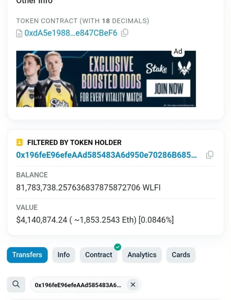 WLFI’s Staking Pool Grew 51% in 16 Days, but the Reward Pool Is Now Draining Faster